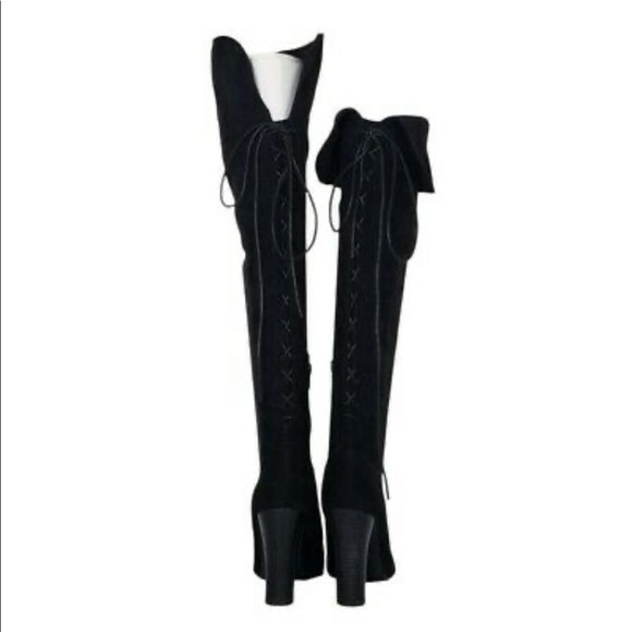Steve Madden Black Over the Knee Boots Size 8 - Picture 5 of 5